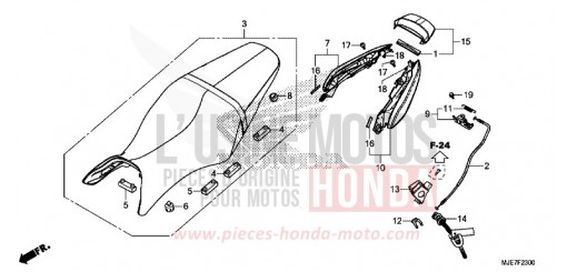 SIEGE/CAPOT ARRIERE CBR650FAJ de 2018